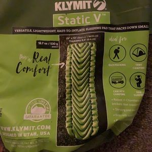 Klymit sleeping pad and pillow